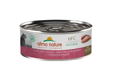 Almo Nature Консервы для кошек и котят с тунцом и курицей (HFC - Natural - Tuna and Chicken)