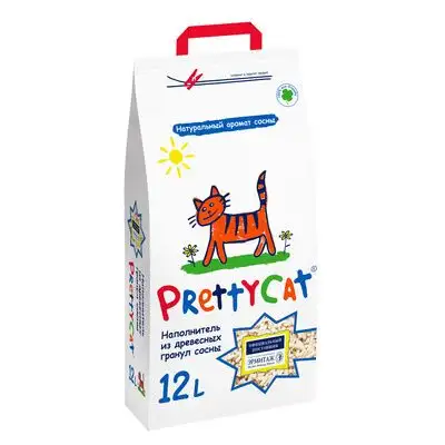 Купить pretty cat древесный наполнитель для кошек wood granules
