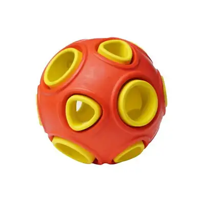 Homepet SILVER SERIES игрушка для собак мяч красно-желтый каучук