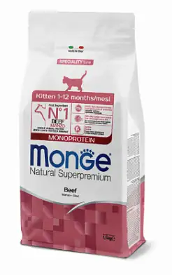 Monge Cat Speciality Line Monoprotein сухой корм для котят и беременных кошек с говядиной